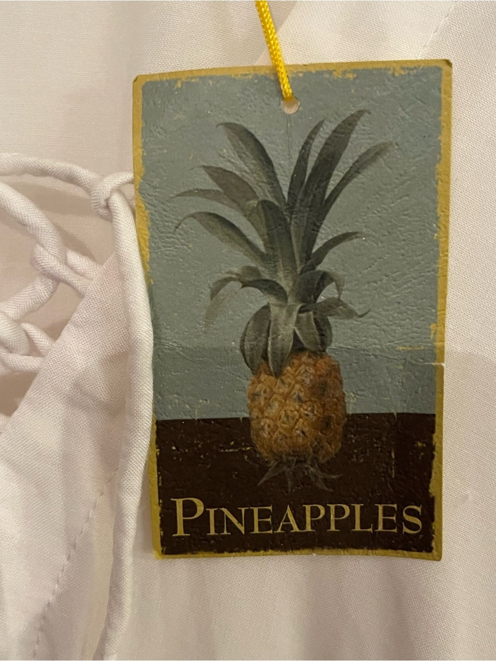 Pineapples White Boho Caftan - Picture 5 of 6